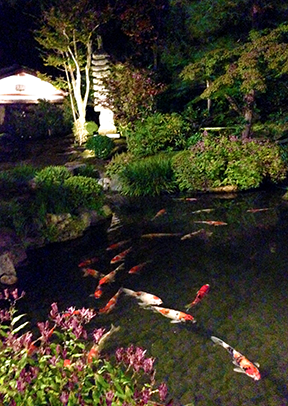 The tranquil gardens at Nanzenji Junsei restaurant.