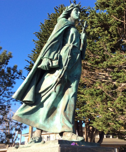 Santa Rosalia looks out over the Monterey Bay, watching over its fishermen.
