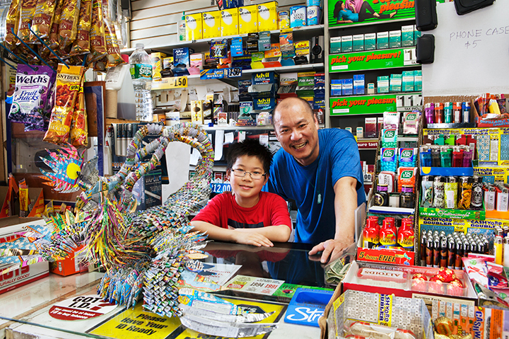 Peter and son, S&R Market, Brooklyn, New York