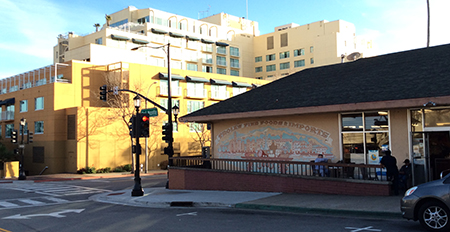 Troia's Market in the shadow of the downtown Monterey Marriott.