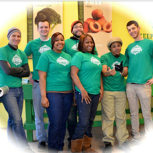 The Fresh Corner Cafe Team, Noam Kimelman at far right.