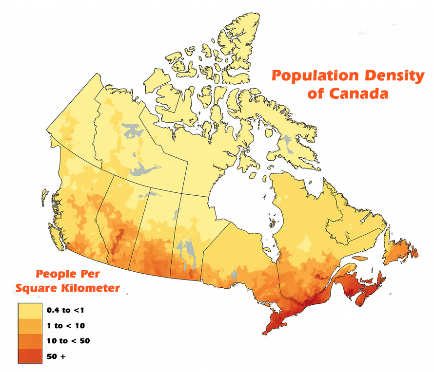 Canadian Population Map